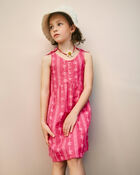 Filles - Robe d&eacute;bardeur &agrave; motifs de palmiers - Rose, image 2 sur 4 diapositives