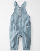 Baby Organic Cotton Gauze Overalls, image 1 of 6 slides