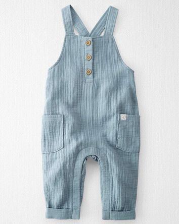 Baby Organic Cotton Gauze Overalls, 