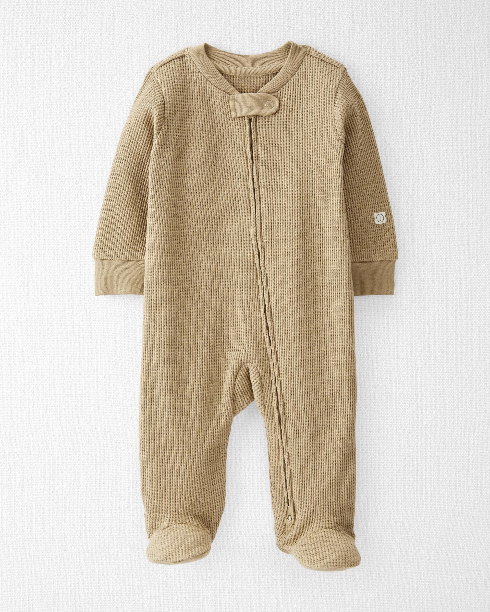 Organic Cotton Waffle Knit Sleeper Pyjamas