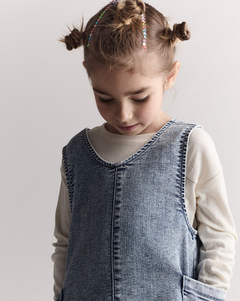 Toddler Girl Pointelle Long-Sleeve Top - Cream, image 5 of 7 slides