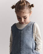 Toddler Girl Pointelle Long-Sleeve Top - Cream, image 5 of 7 slides
