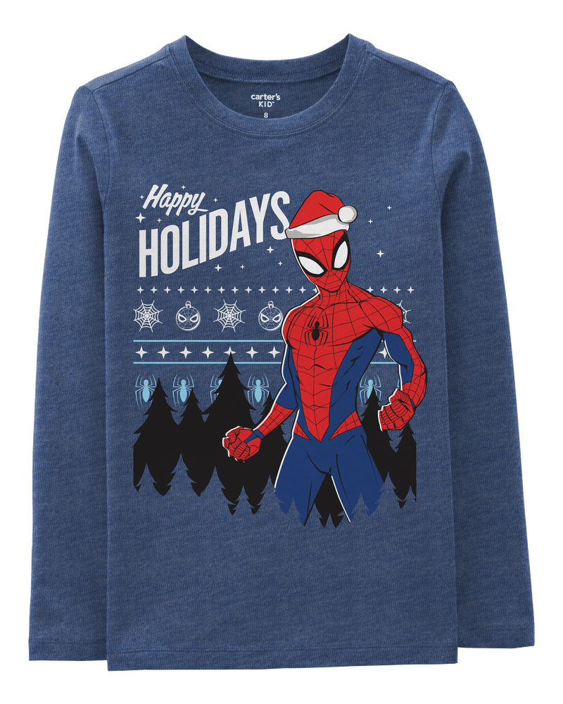 Kid Spider-Man Christmas Tee, image 1 of 2 slides