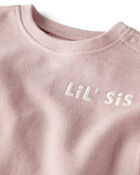 Baby Organic Cotton Lil' Sis Bubble Bodysuit, image 2 of 5 slides