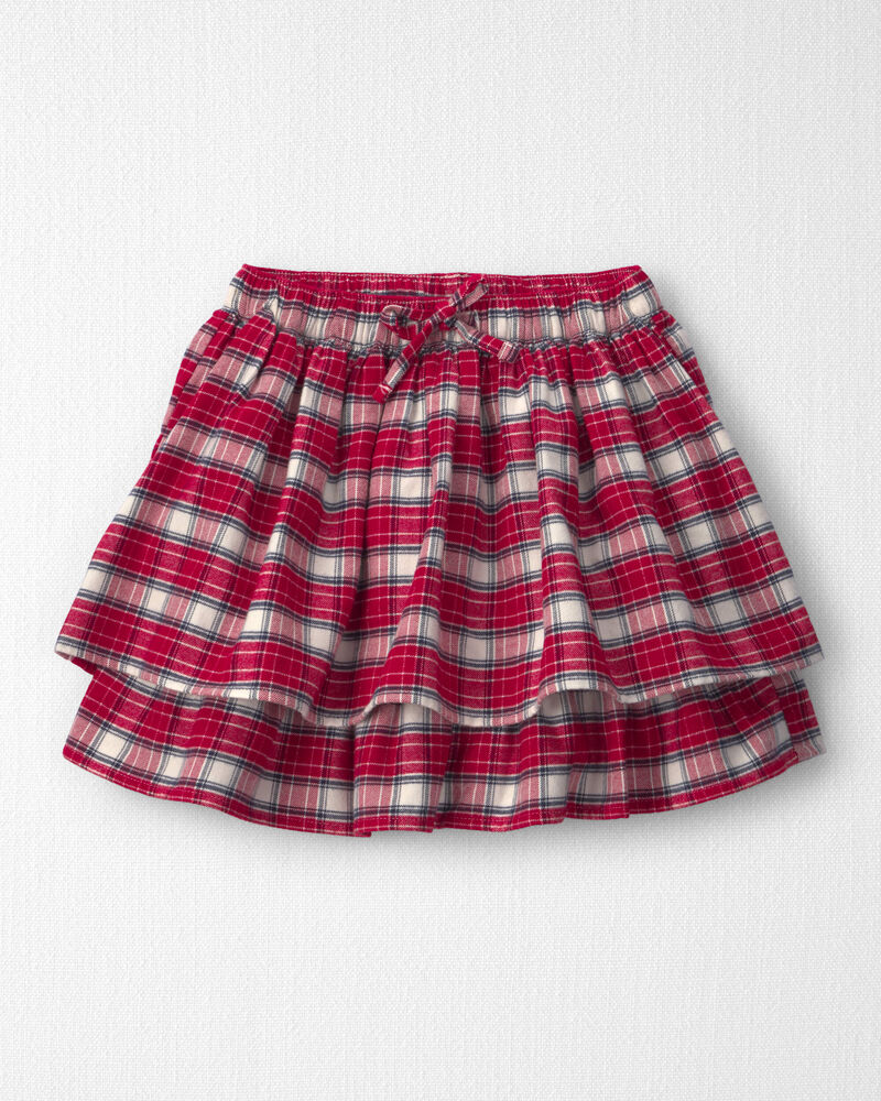 Girls Organic Cotton Flannel Skirt, image 1 of 4 slides