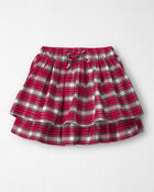 Girls Organic Cotton Flannel Skirt, image 1 of 4 slides