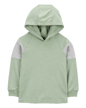 Toddler Colourblock Cotton Blend Long-Sleeve Tee - Green, 