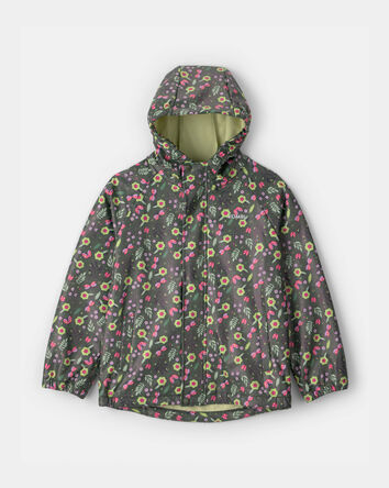 Girls Kombi Drop Waterproof Rain Jacket - Green, 