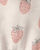 B&eacute;b&eacute; fille - Barboteuse en coton biologique, fraises, image 3 sur 3 diapositives