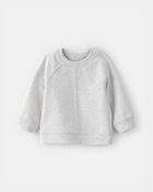 Baby Boy French Terry Pullover Sweatshirt - Grey , image 1 of 3 slides