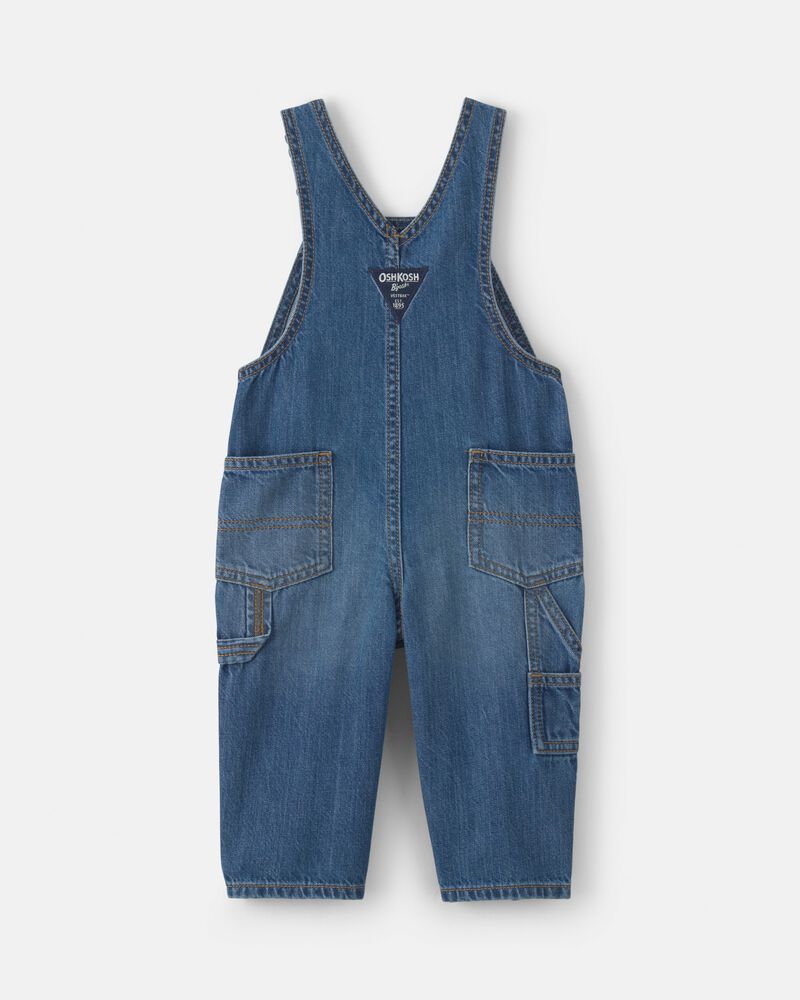 Baby Logo Denim Overalls - Dark Wash, image 5 of 7 slides