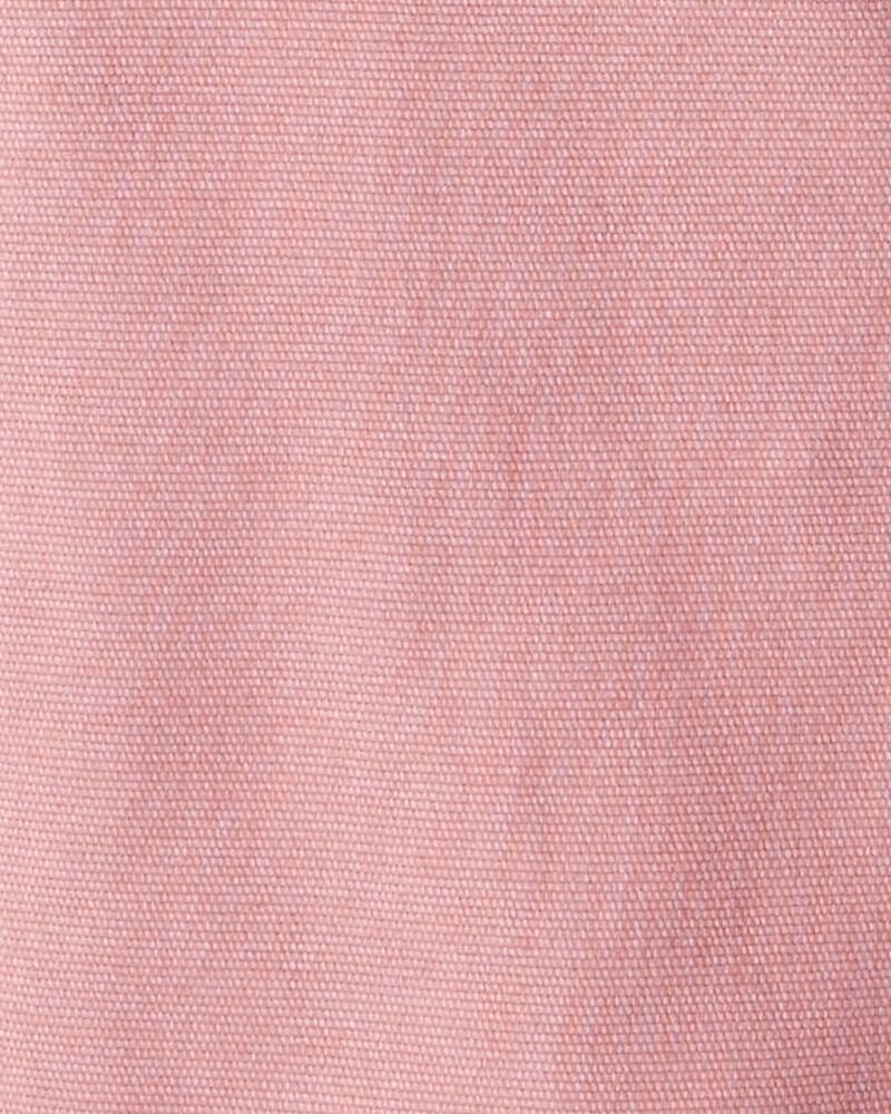 Baby Girl Cotton Long-Sleeve Jumpsuit - Pink, image 3 of 4 slides