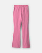Girls Pull-On Stretch Flare Leggings - Pink, image 2 of 4 slides