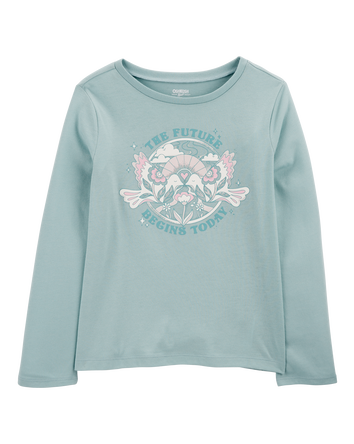 Kid The Future Begins Today Long-Sleeve Shirt - Green, 