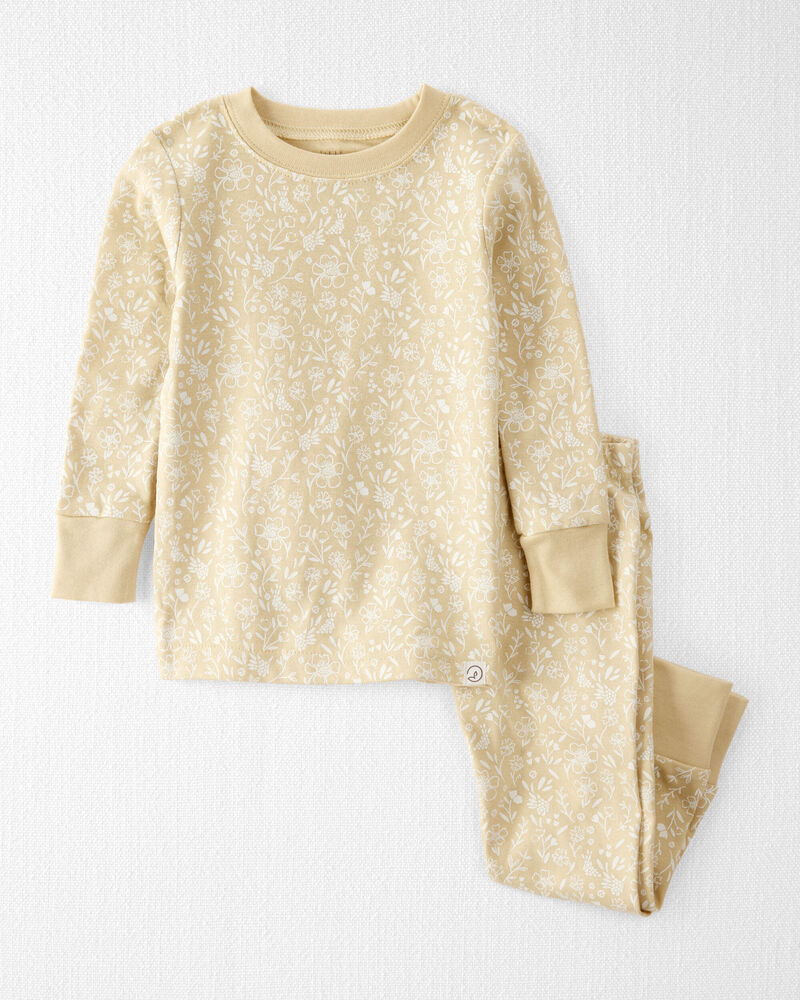 Bébé - Pyjama 2 pièces en coton biologique à fleurs, image 1 sur 4 diapositives