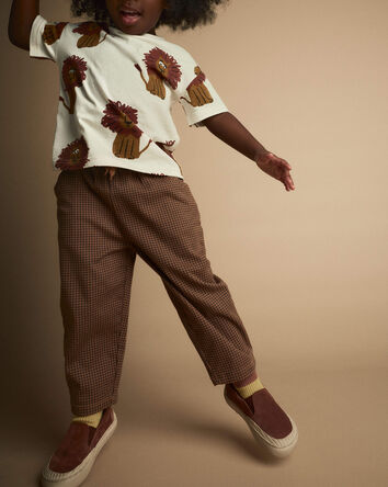 Tout-petit gar&ccedil;on - Pantalon tout-aller &agrave; carreaux - Brun, 