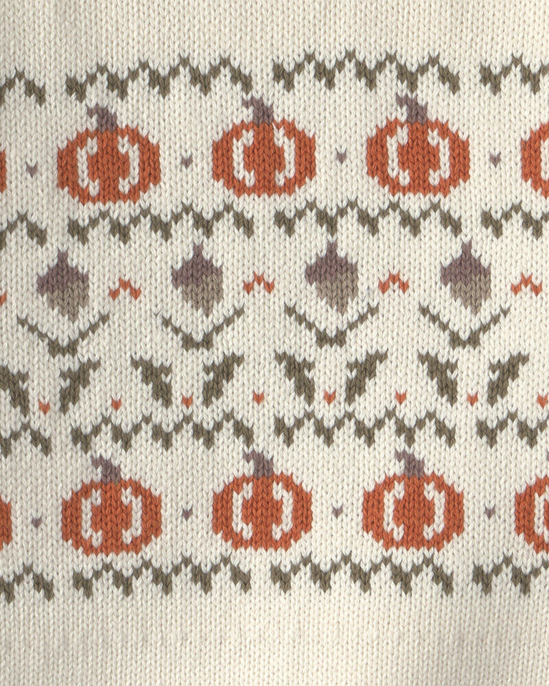 Toddler Organic Cotton Fair Isle Sweater Knit Pullover, image 3 of 4 slides