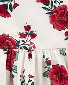 Baby 2-Piece Floral Sateen Holiday Dress & Cardigan Set, image 7 of 7 slides