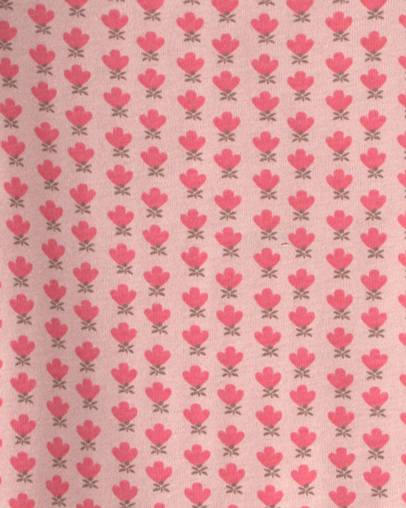 Toddler Girl 2-Piece Organic Cotton Pyjamas in Pink Floral, image 3 of 4 slides
