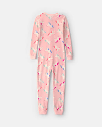 Girls 1-Piece Unicorn DreamPlush Snug Fit Pyjama - Pink, 