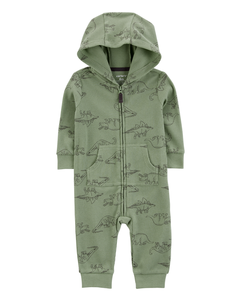 Baby Boys Baby Dinosaur Hooded Zip Up Thermal Jumpsuit 6M Carter s