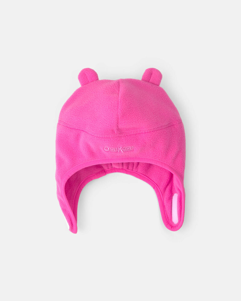B&eacute;b&eacute; fille - Tuque en molleton avec mentonni&egrave;re - Rose, image 2 sur 2 diapositives