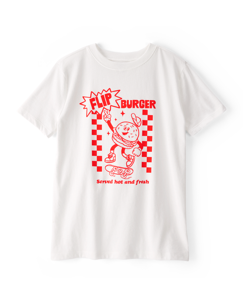 Kid Burger Short-Sleeve Graphic Tee - White, image 1 of 3 slides