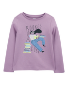Kid Booked & Busy Long-Sleeve Shirt - Purple, image 1 of 3 slides