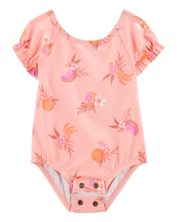 Baby 1-Piece Fruit Swimsuit-Coral, 