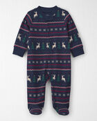B&eacute;b&eacute; - Grenouill&egrave;re en coton biologique &agrave; motif jacquard, image 1 sur 4 diapositives