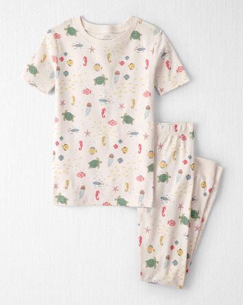 Kid 2-Piece Organic Cotton Pyjamas in Under the Sea, 