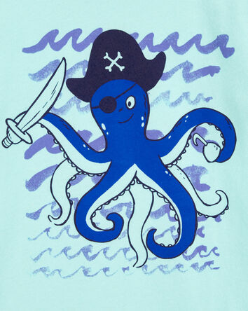 T-shirt à imprimé de pulpe Octopus pirate, 
