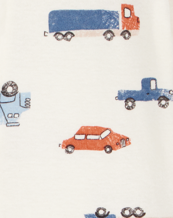 Toddler 1-Piece Cars 100% Snug Fit Cotton Footless Pyjamas, 