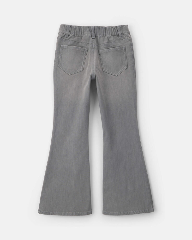 Girls Shine Denim Flare Jeans - Light Wash, image 2 of 4 slides