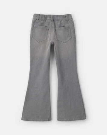 Girls Shine Denim Flare Jeans - Light Wash, 