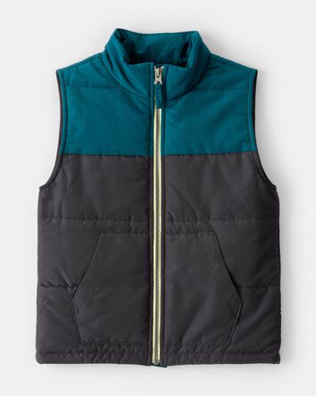 Boys Sleeveless Puffer Vest, 