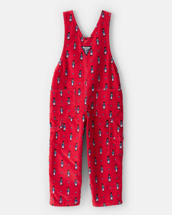 Tout-petit - Salopette en velours côtelé à imprimé casse-noisette - Rouge, 