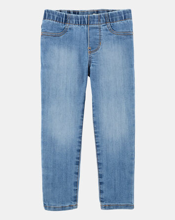 B&eacute;b&eacute; fille - Jeans fuseau &agrave; d&eacute;lavage Blue Ice, 