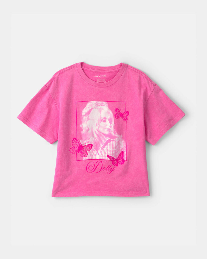 Girls Dolly Parton Graphic Tee - Pink, image 1 of 2 slides