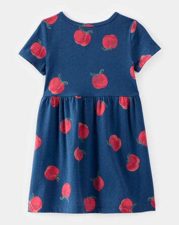 Toddler Girl Apple Print Dress, 
