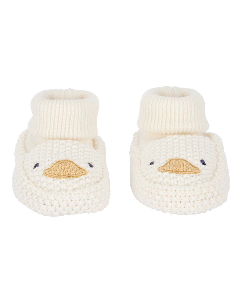 Bébé - Chaussons crochetés à canard, image 1 sur 2 diapositives