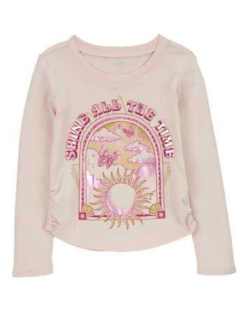 Kid Shine All The Time Long-Sleeve Fashion Top - Pink, 
