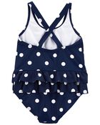 1-Piece Polka Dot Swimsuit, image 2 of 4 slides