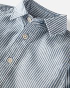 Baby Boy Linen Button-Front Shirt Made with Organic Cotton, image 2 of 5 slides