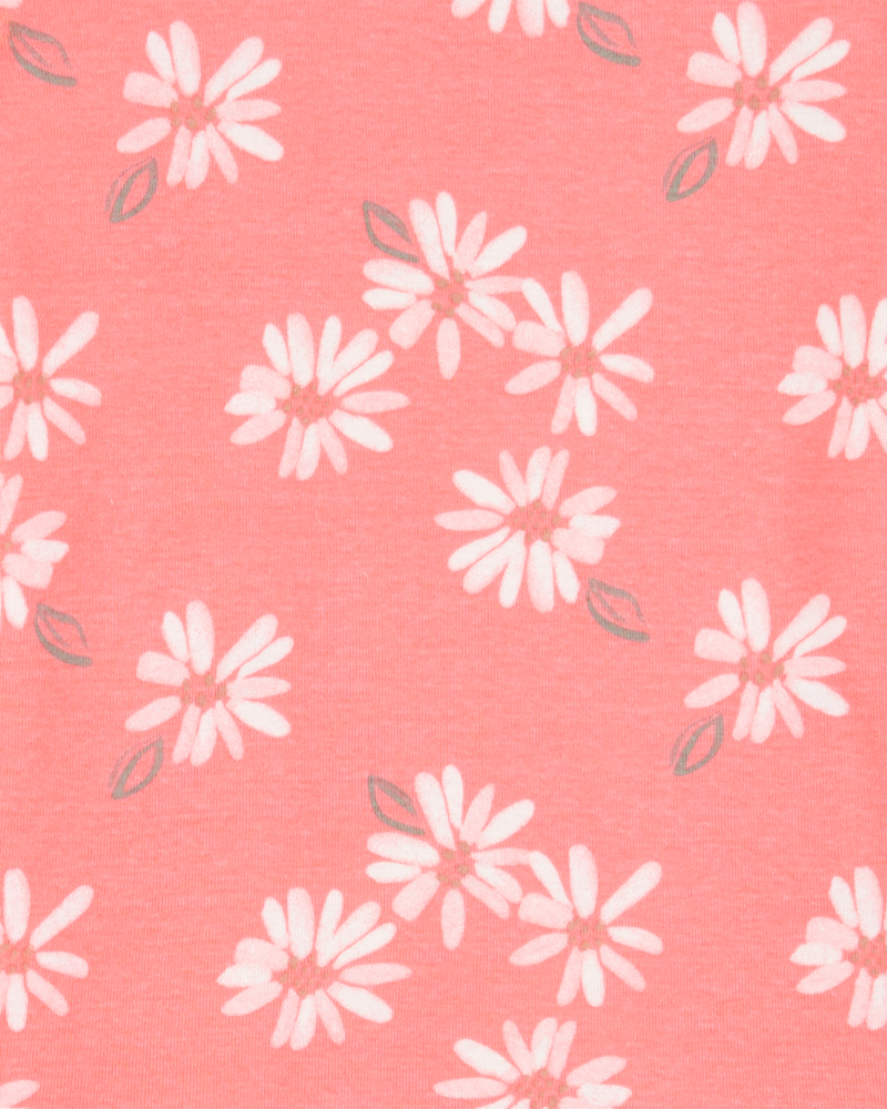 Filles - Pyjama 2 pièces en coton ajusté à motif fleuri, image 2 sur 3 diapositives