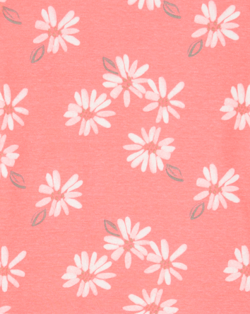 Filles - Pyjama 2 pièces en coton ajusté à motif fleuri, 