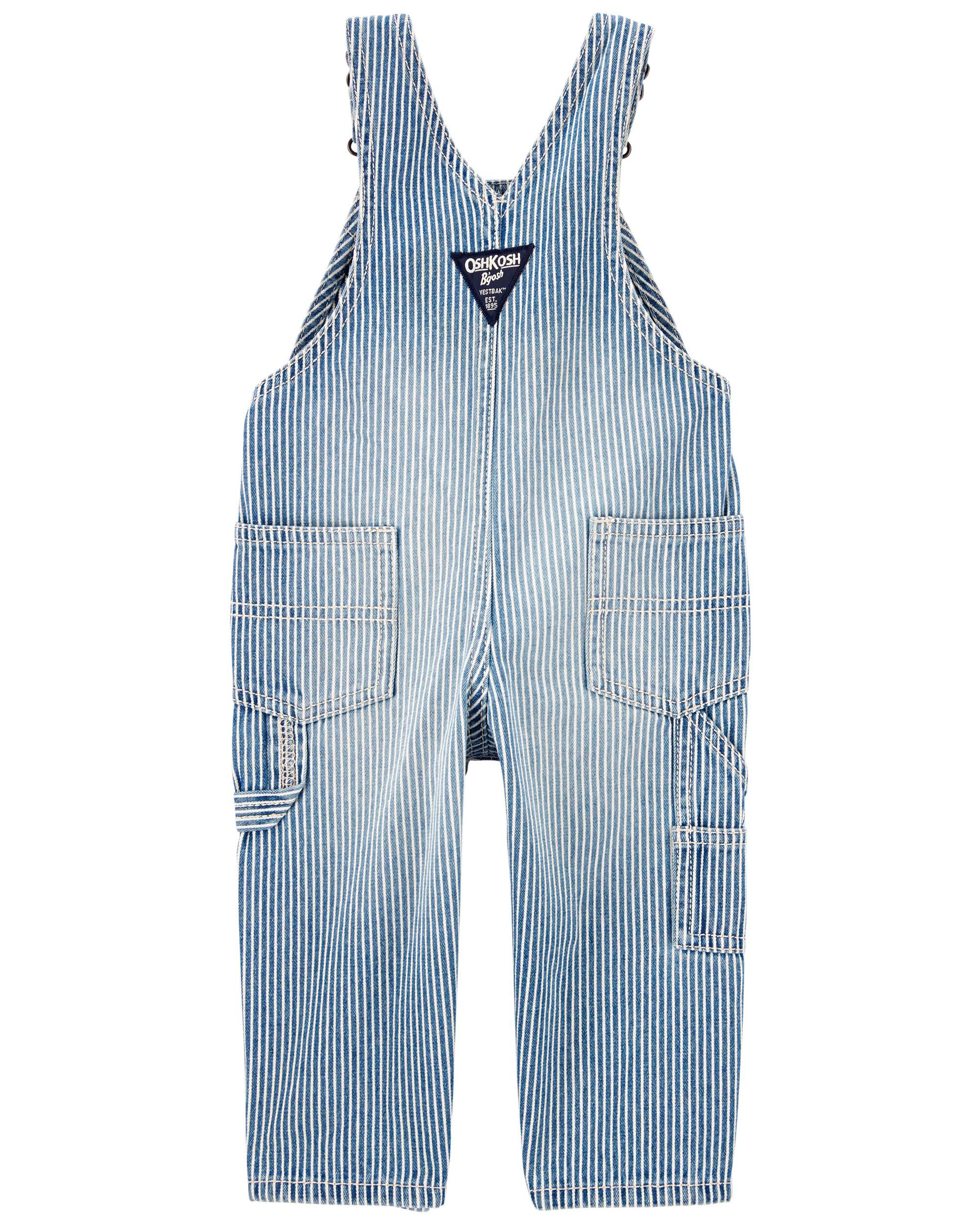 Boys striped overalls sales