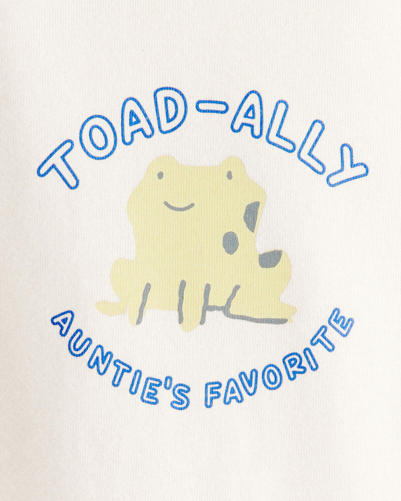 Baby Boy Aunts Favourite Cotton Long-Sleeve Graphic Bodysuit - White, image 2 of 3 slides