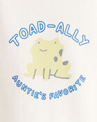 Baby Boy Aunts Favourite Cotton Long-Sleeve Graphic Bodysuit - White, image 2 of 3 slides