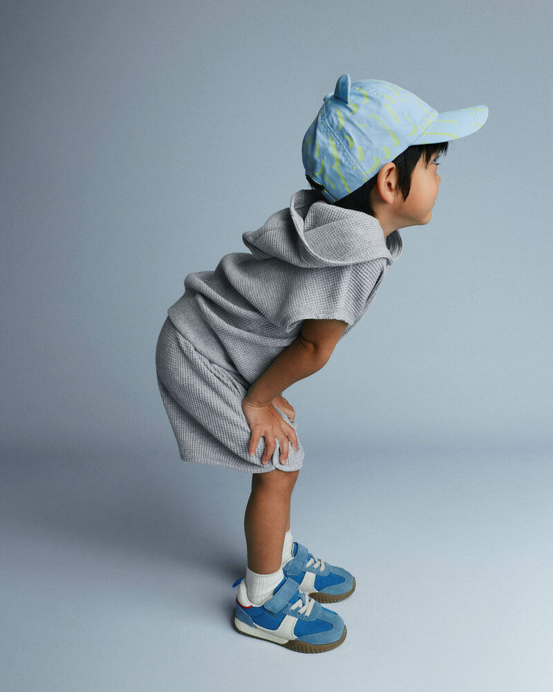 Tout-petit - Casquette de baseball avec oreilles et imprim&eacute; abstrait - Bleu, image 4 sur 6 diapositives